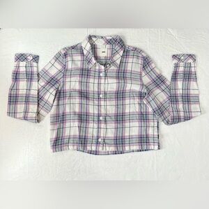 VANS Women’s Long Sleeve Cropped Flannel Shirt size M